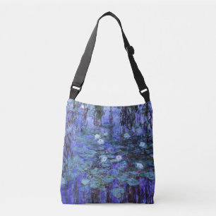 Blauw Water Lelies schilderij van Claude Monet Crossbody Tas