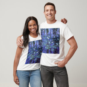 Blauw Water Lelies schilderij van Claude Monet T-shirt