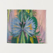 Blauw water lelies van Claude Monet, zonsondergang Wandkleed (Voorkant (horizontaal))