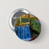 Blauw Water Lent Ronde Button 5,7 Cm (Voorkant /achterkant)