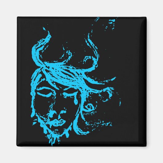 blauw water magneet (Voorkant)