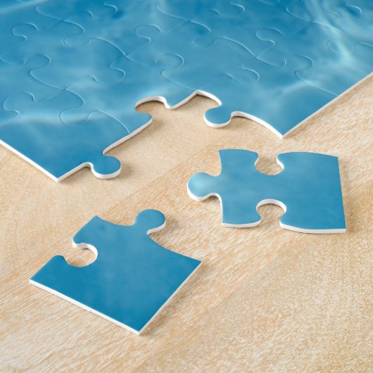 blauw water met zonlicht en rimpels legpuzzel (Zijkant)