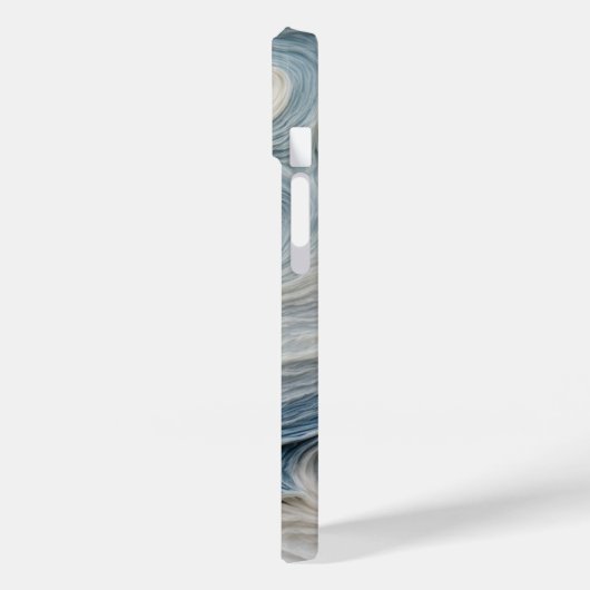 Blauw water monogram Case-Mate iPhone case (Achterkant / Links)