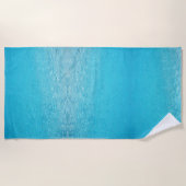 Blauw water/oceaanontwerp strandlaken (Voorkant)