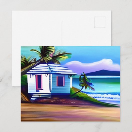 blauw water | Ocean Art Briefkaart (Voorkant / Achterkant)