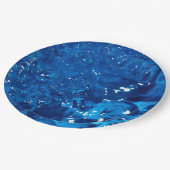 Blauw water papieren bordje (Gekanteld)