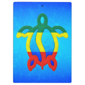 Blauw Water Rasta Honu Klembord (Achterkant)