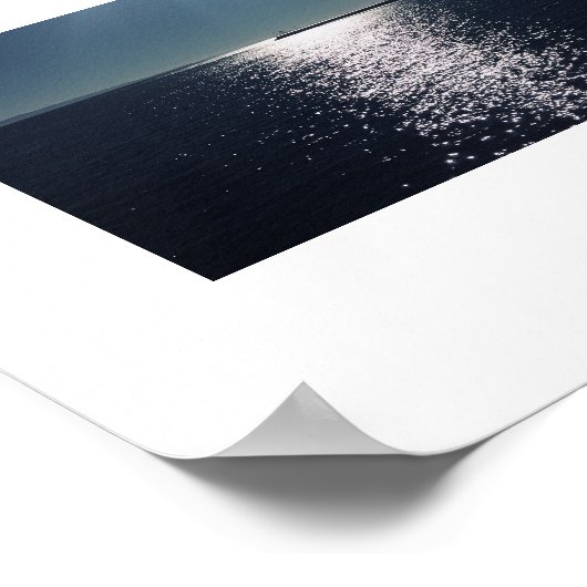 Blauw Water Reflectie Oceaan Kleur Fotografie Poster (Hoek)