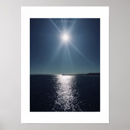 Blauw Water Reflectie Oceaan Kleur Fotografie Poster