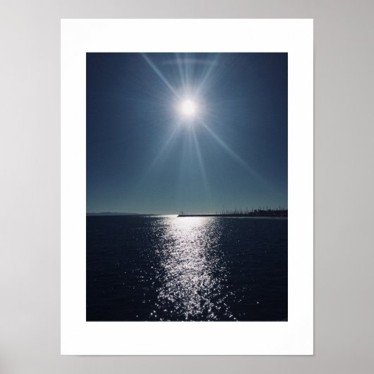 Blauw Water Reflectie Oceaan Kleur Fotografie Poster (Voorkant)