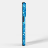 Blauw water reflecties monogram Case-Mate iPhone case (Achterkant / Rechts)