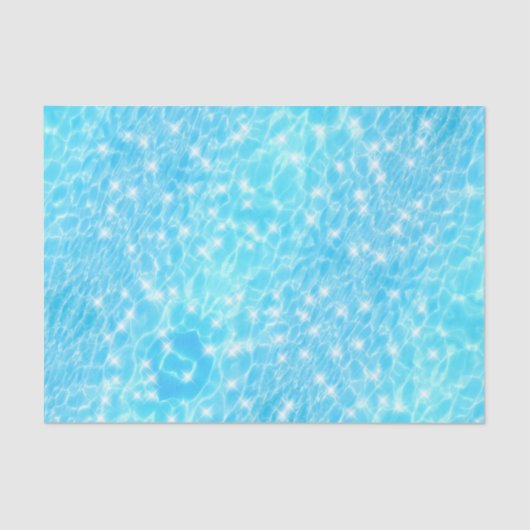 Blauw water rimpelt watertexturen moderne nautisch tissuepapier (Voorkant)