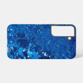 Blauw water samsung galaxy hoesje (Achterkant horizontaal)