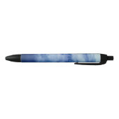 Blauw Water Schilderen Textuur Patroon Strand Zwarte Inkt Pen (Bodem)