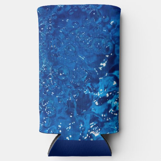 Blauw water seltzer blikjeskoeler (Voorkant)