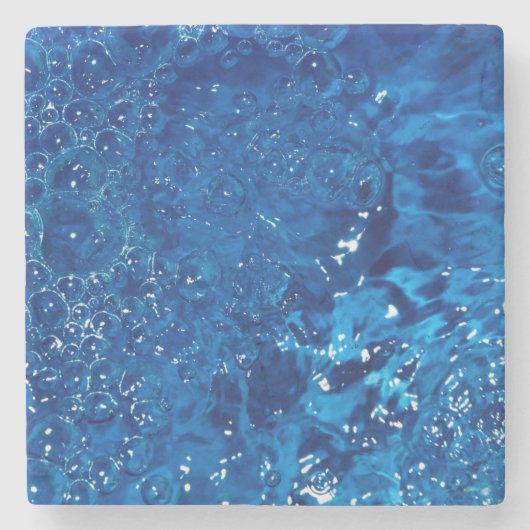 Blauw water stenen onderzetter (Voorkant)