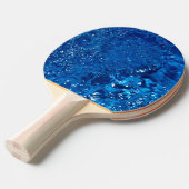 Blauw water tafeltennisbatje (Voorkant Gekanteld)