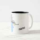 Blauw water tweekleurige koffiemok (Voorkant rechts)