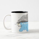 Blauw water tweekleurige koffiemok (Links)