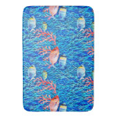 Blauw water, vis en koraal Oceanic Badmat (Voorkant Verticaal)
