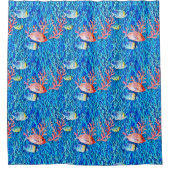 Blauw water, vis en koraal Oceanic Douchegordijn (Voorkant)