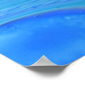 Blauw water Vloeibaar Moderne Abstracte Vloeibare Poster (Hoek)