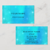 Blauw water Voorste Abstracte minimale zijde Abstr Visitekaartje (Voorkant / Achterkant)