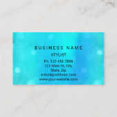 Blauw water Voorste Abstracte minimale zijde Abstr Visitekaartje (Achterkant)