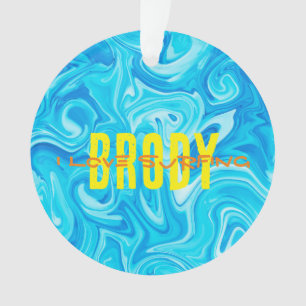 Blauw water waar ik van hou, NAAM Ocean Beach Fun  Ornament