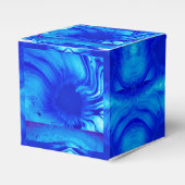 Blauw water werveling bedankdoosjes (Voorkant Zijde)