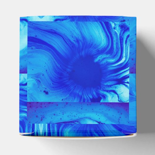 Blauw water werveling bedankdoosjes (Bovenkant)