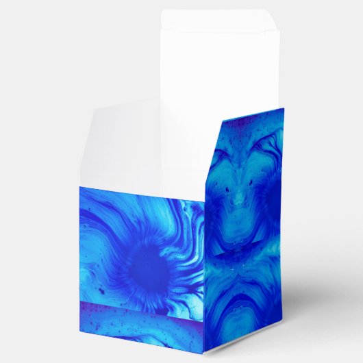 Blauw water werveling bedankdoosjes (Geopend)