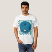Blauw Water Yin Yang t-shirt (Voorkant volledig)