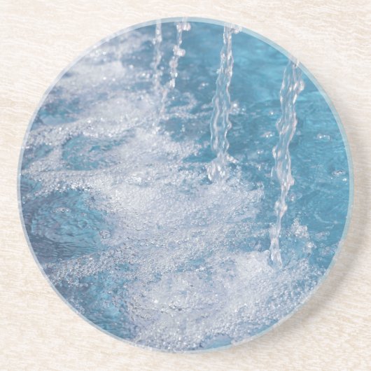 Blauw water zandsteen onderzetter (Voorkant)