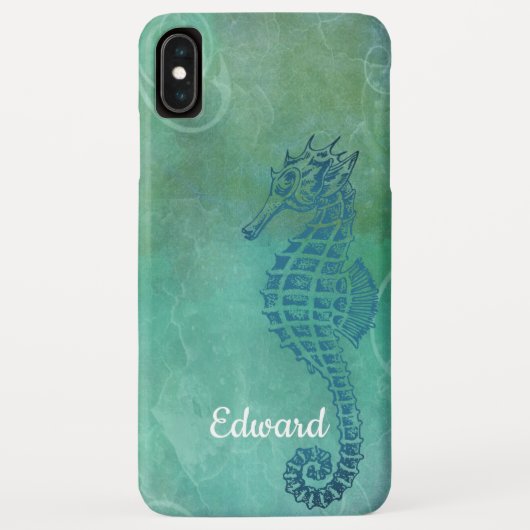 Blauw Water, Zeepaardje en Bloei Case-Mate iPhone Case (Achterkant)