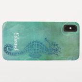 Blauw Water, Zeepaardje en Bloei Case-Mate iPhone Case (Achterkant (horizontaal))