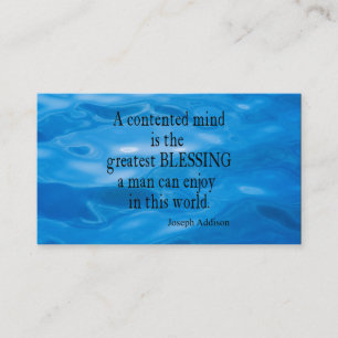  blauw water zeewater Zee Addison Mind Quote Visitekaartje