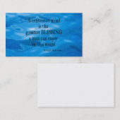 blauw water zeewater Zee Addison Mind Quote Visitekaartje (Voorkant / Achterkant)