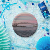 Blauw waterbrugpapier bord (Feest)