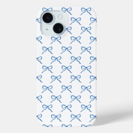 Blauw Watercolor Boog Patroon Case-Mate iPhone Case (Achterkant)