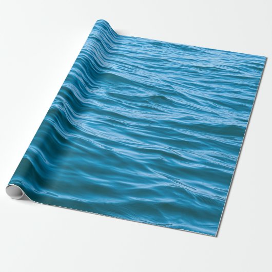 Blauw waterdamppapier cadeaupapier (Uitgerold)