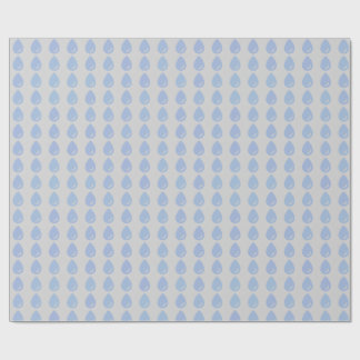 Blauw Waterdruppel Naadloos Patroon Cadeaupapier