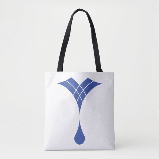 blauw waterdruppel ontwerp tote bag (Voorkant)