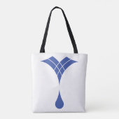 blauw waterdruppel ontwerp tote bag (Achterkant)