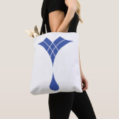 blauw waterdruppel ontwerp tote bag (Dichtbij)