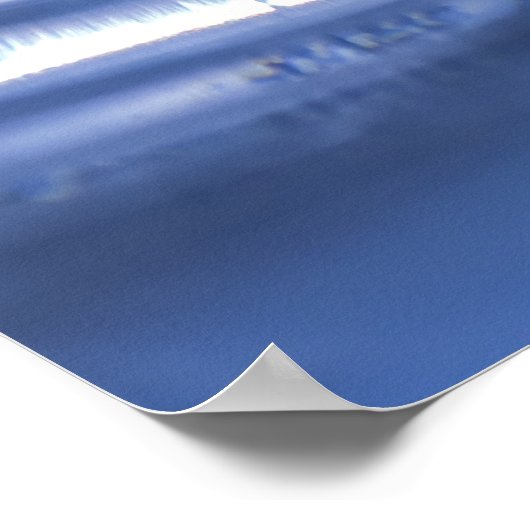 Blauw waterdruppeltje Poster (Hoek)