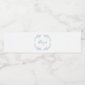 Blauw Waterfles Etiket (Enkel label)