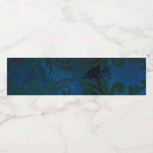 blauw waterfles etiket (Enkel label)