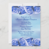 Blauw-waterkringelegant roos kaart (Achterkant)