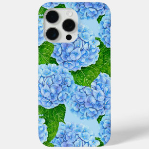 Blauw waterolieringspatroon iPhone 15 pro max hoesje